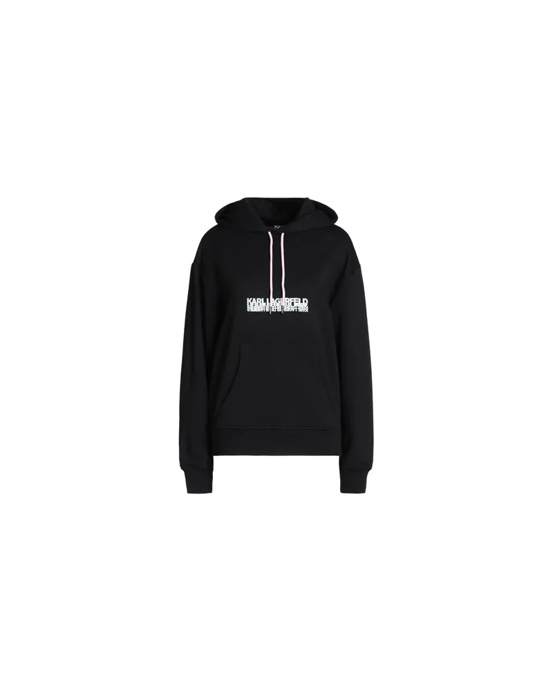 Karl Lagerfeld SEASONAL LOGO HOODIE  - TOPS - Sweatshirtsauf YOOX.COM Schwarz