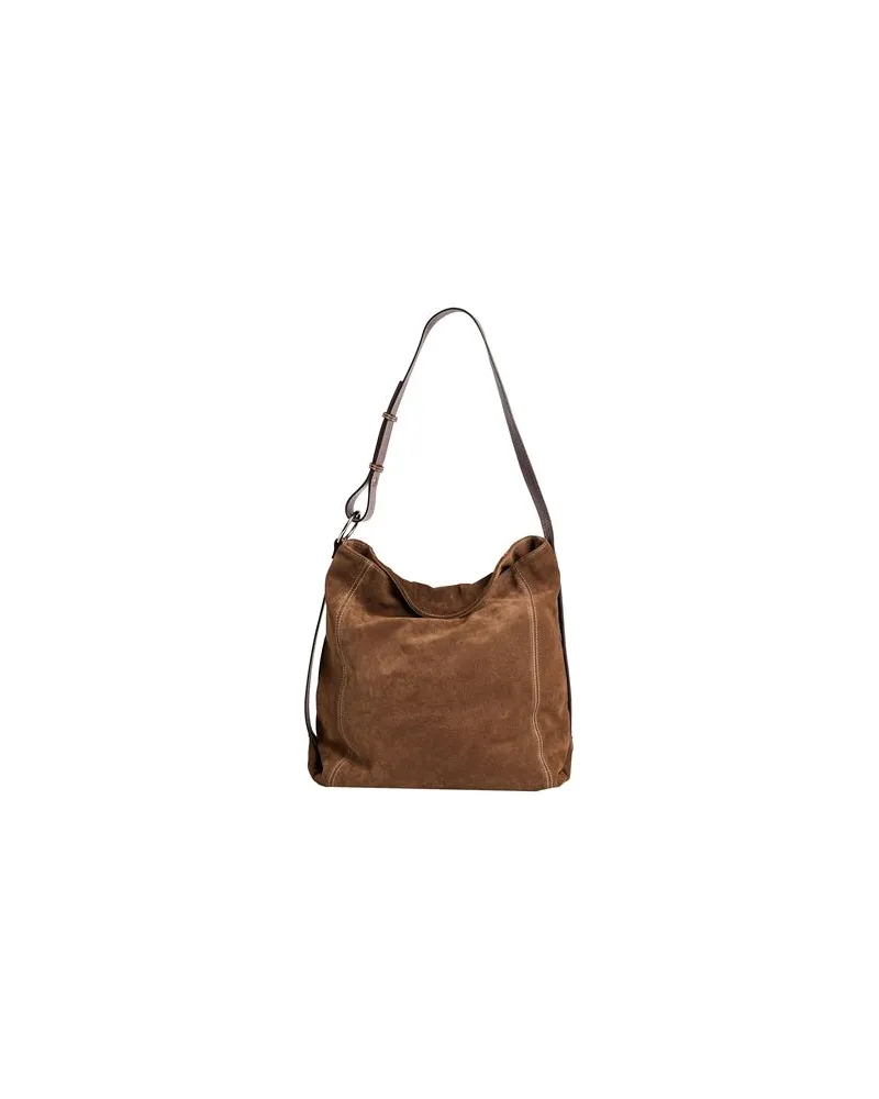MAX&Co. SUEDEBAG  - TASCHEN - Schultertaschenauf YOOX.COM Braun