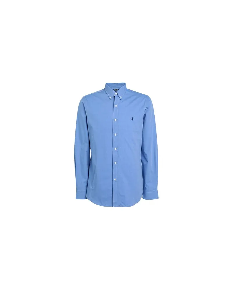 Ralph Lauren SLIM FIT STRETCH POPLIN SHIRT  - TOPS - Hemdenauf YOOX.COM Hellblau