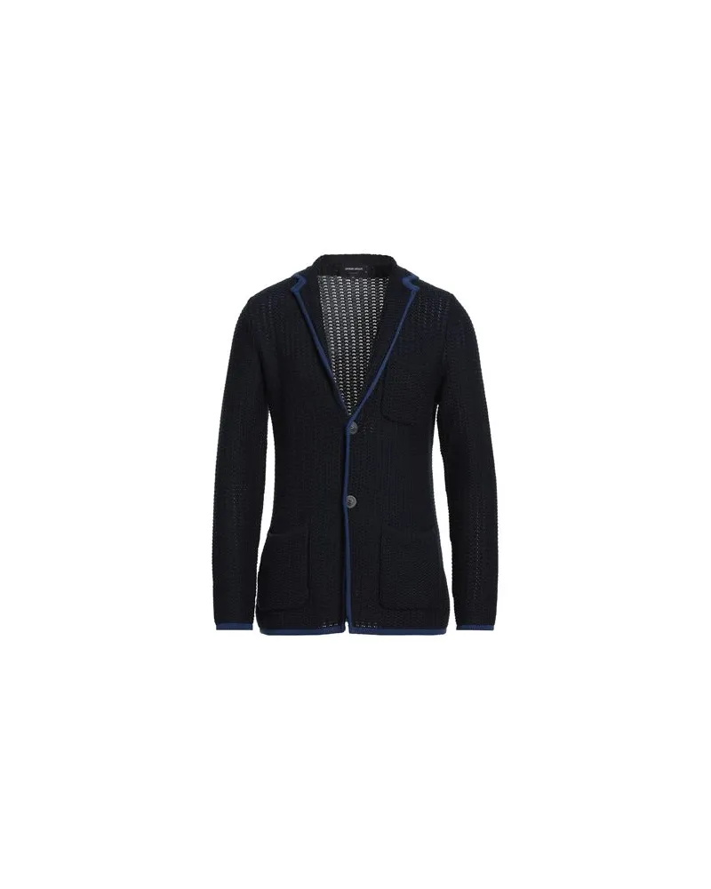 Giorgio Armani STRICKWAREN - Strickjackenauf YOOX.COM Marineblau