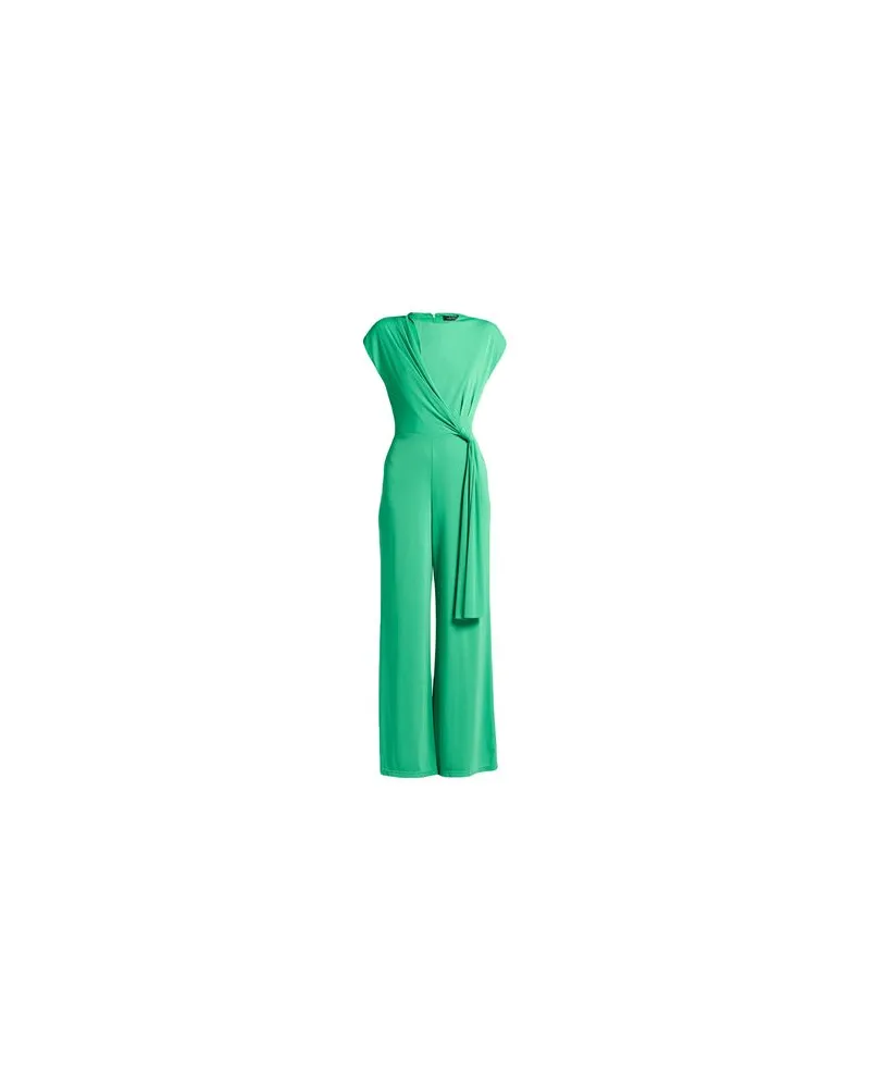 Ralph Lauren TIE-FRONT JERSEY WIDE-LEG JUMPSUIT   - OVERALLS - Jumpsuitsauf YOOX.COM Grün