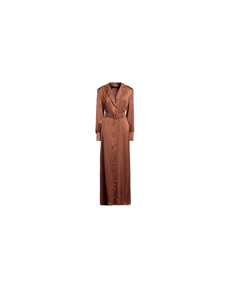 Federica Tosi KLEIDER - Maxi-Kleiderauf YOOX.COM Lederfarben