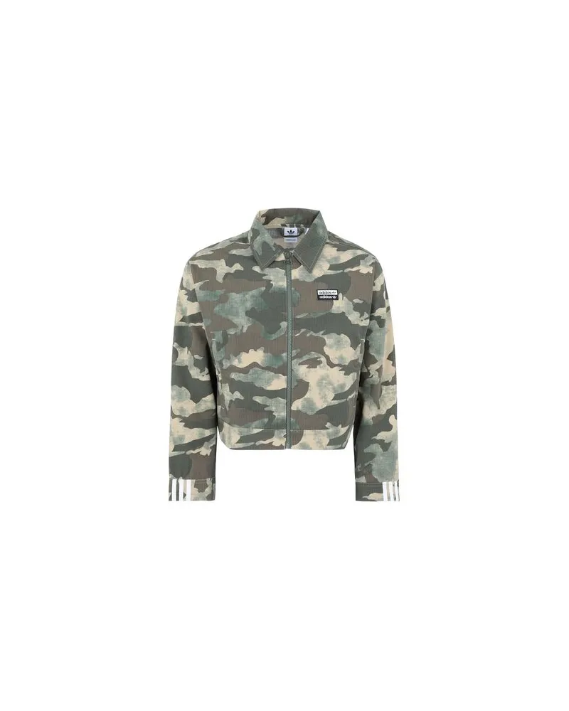 adidas TRACK TOP      - JACKEN & MÄNTEL - Jacken und Anoraksauf YOOX.COM Militärgrün