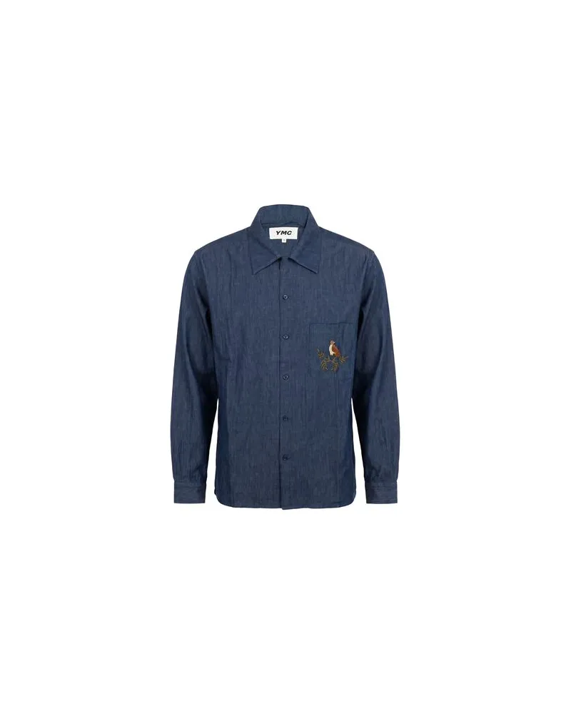 YMC TOPS - Jeanshemdenauf YOOX.COM Blau