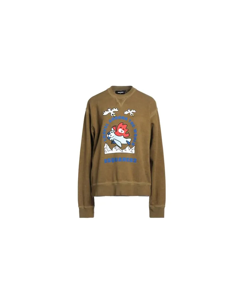 Dsquared2 TOPS - Sweatshirtsauf YOOX.COM Militärgrün