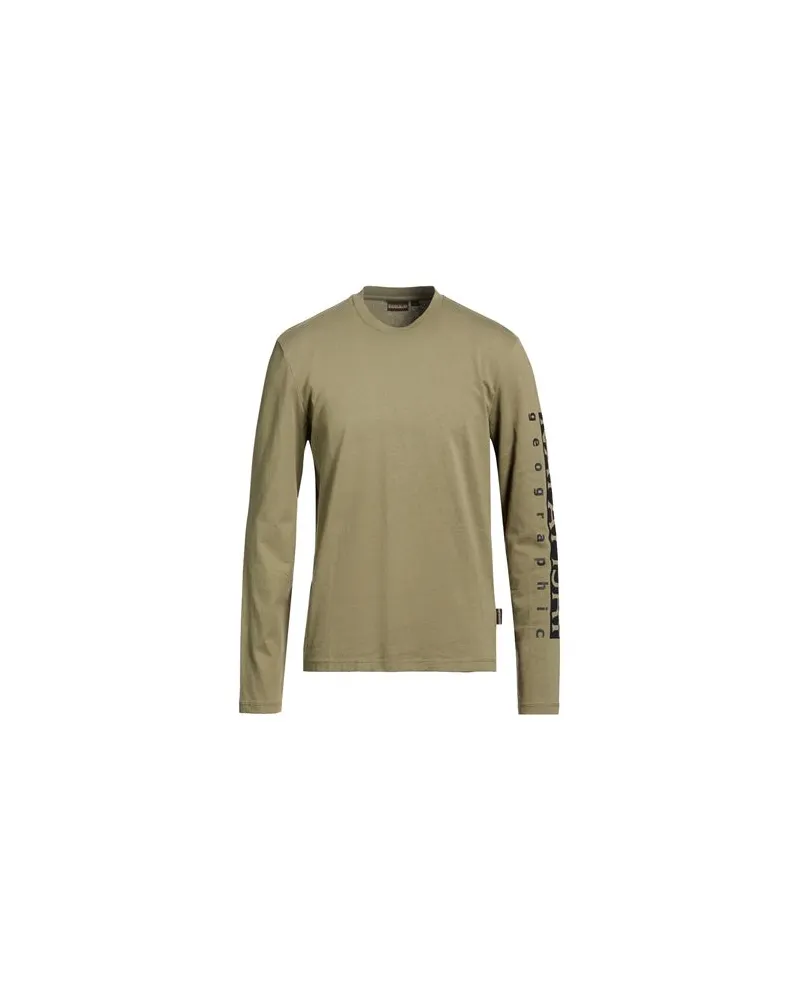 Napapijri TOPS - T-shirtsauf YOOX.COM Militärgrün