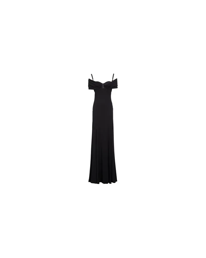 Elisabetta Franchi KLEIDER - Maxi-Kleiderauf YOOX.COM Schwarz