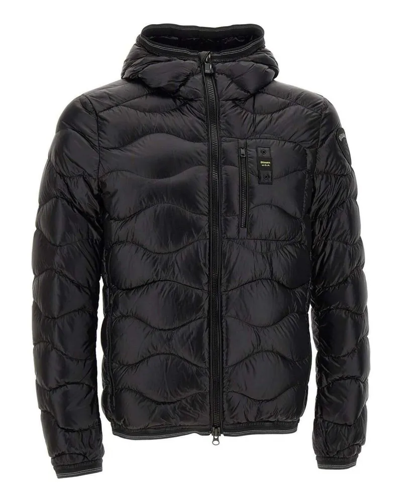 Blauer Pufferjacke & Daunenjacke Schwarz