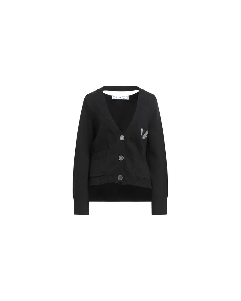 OFF-WHITE STRICKWAREN - Strickjackenauf YOOX.COM Schwarz