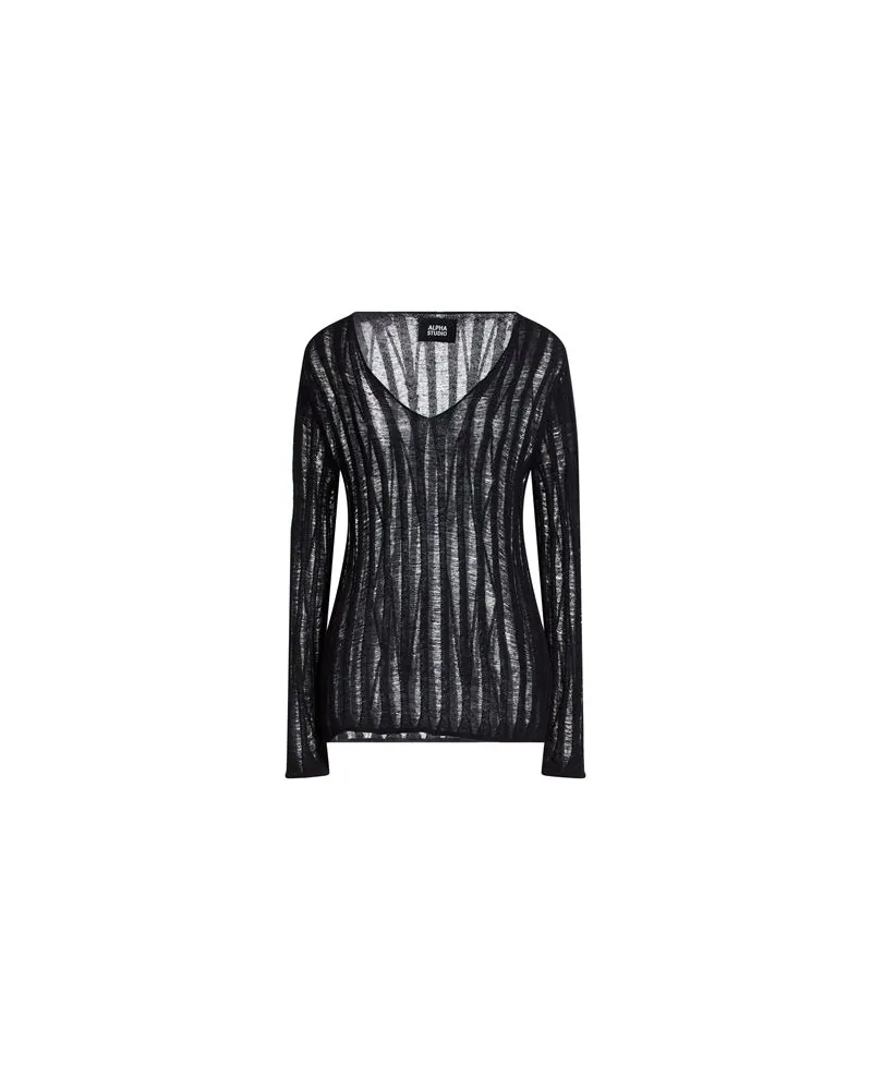 Alpha Studio STRICKWAREN - Pulloverauf YOOX.COM Schwarz