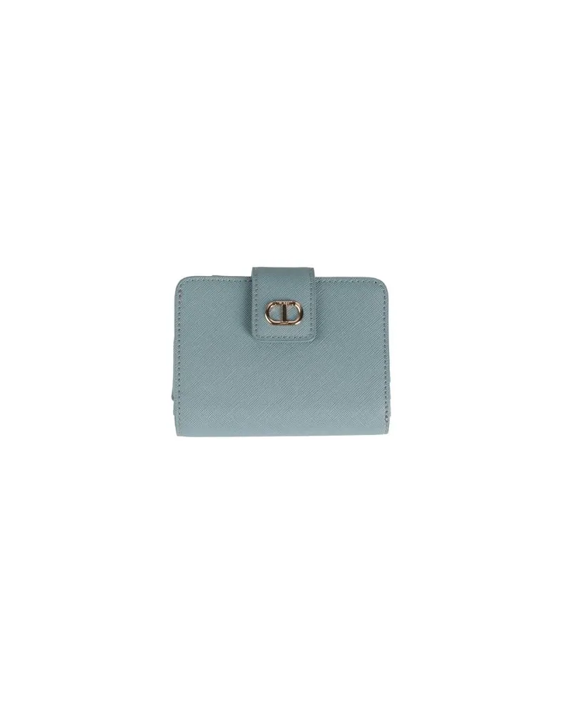 Twin-Set Kleinlederwaren - Brieftaschenauf YOOX.COM Hellblau