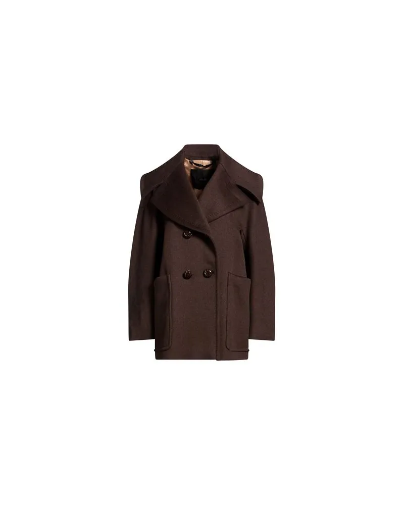 Max Mara ATELIER - JACKEN & MÄNTEL - Mäntelauf YOOX.COM Dunkelbraun