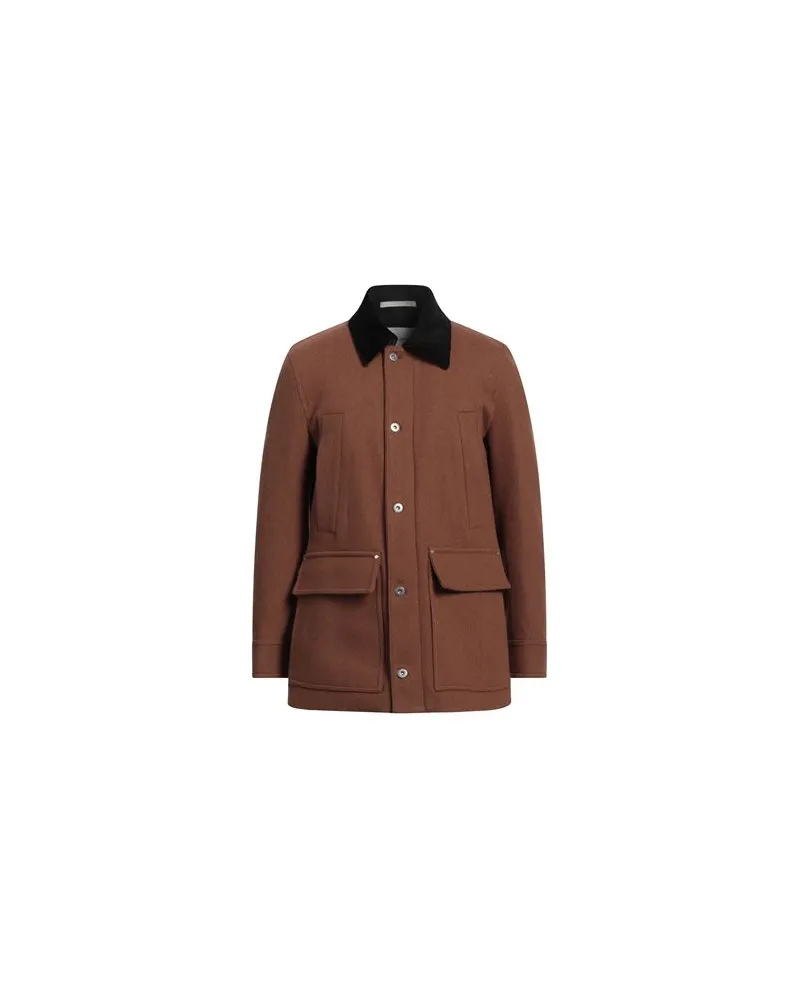 Paolo Pecora Milano JACKEN & MÄNTEL - Mäntelauf YOOX.COM Schokobraun