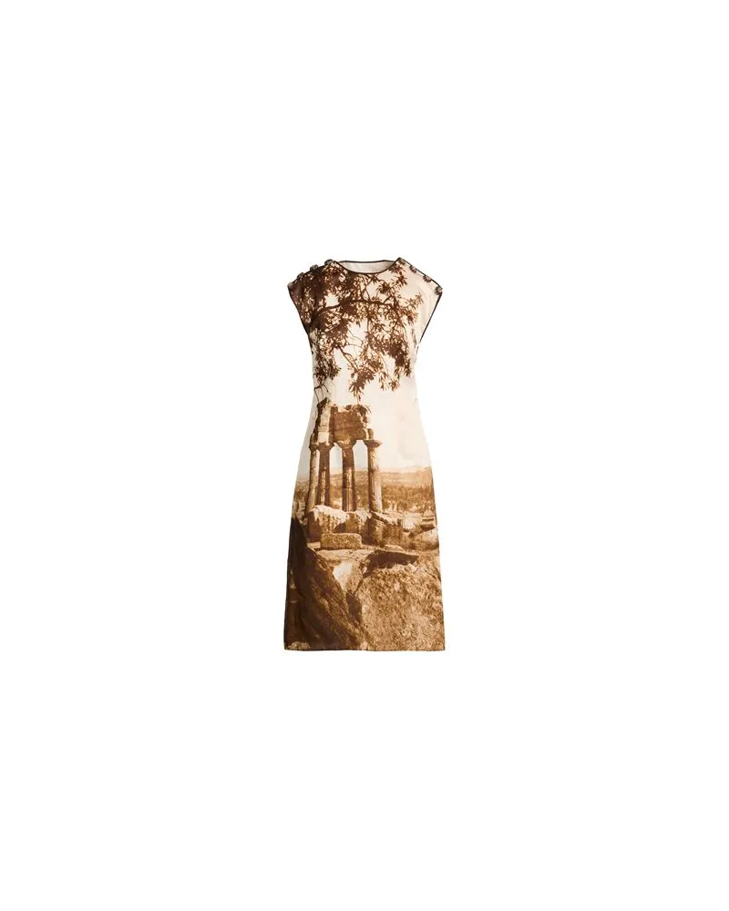 Dolce & Gabbana KLEIDER - Midi-Kleiderauf YOOX.COM Braun