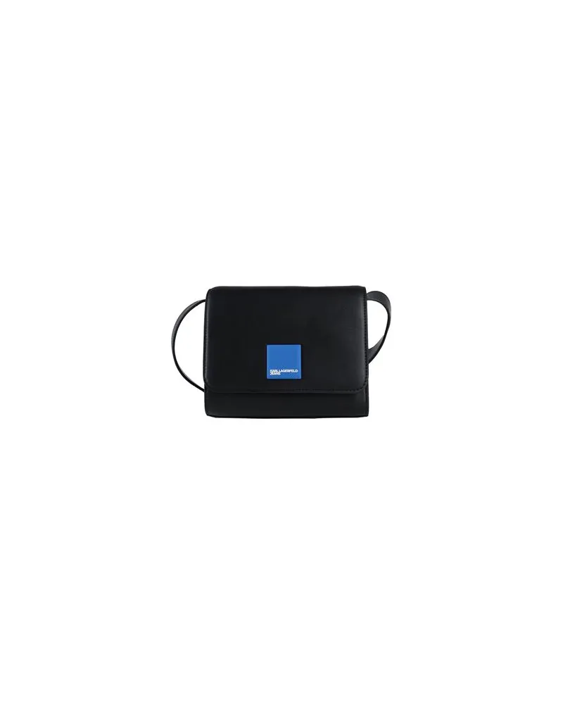Karl Lagerfeld TECH LEATHER MD CB COLORBLOCK  - TASCHEN - Umhängetascheauf YOOX.COM Schwarz