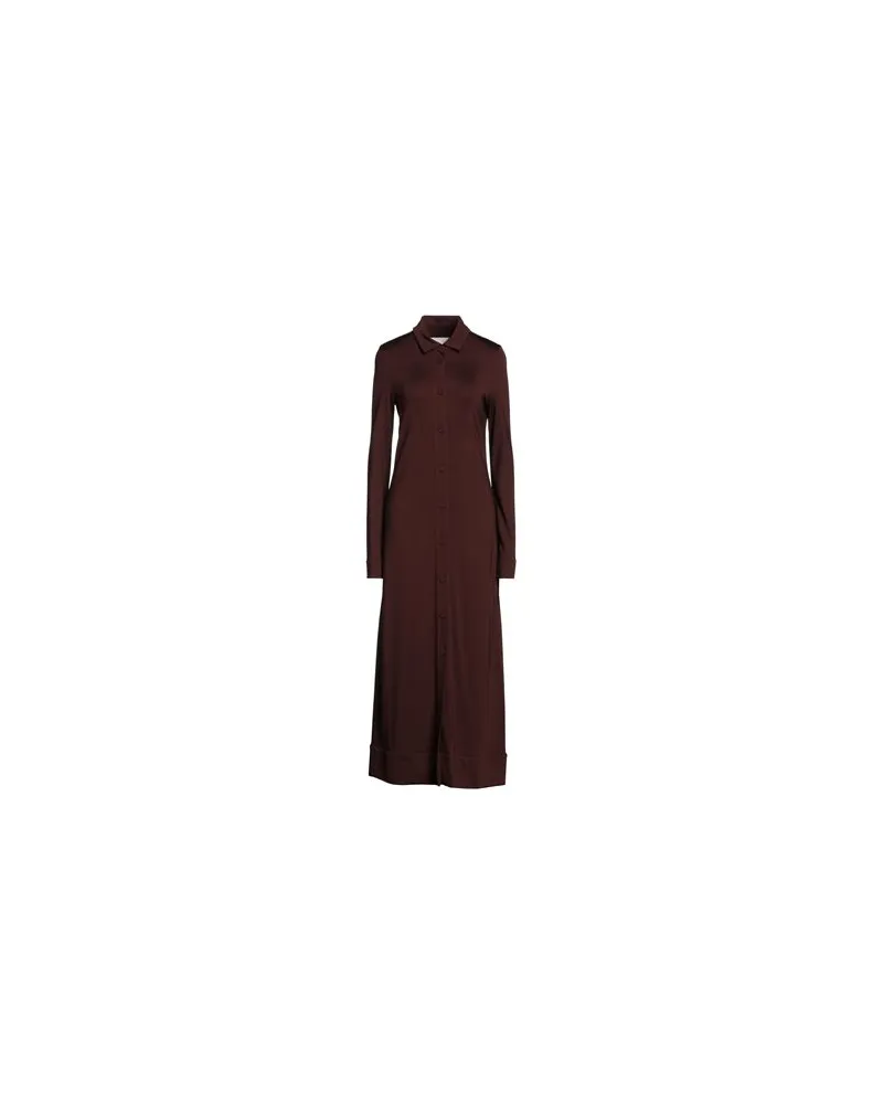 Jil Sander KLEIDER - Maxi-Kleiderauf YOOX.COM Schokobraun