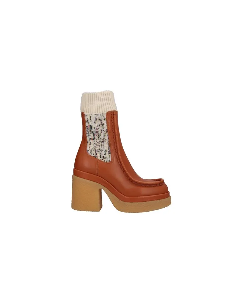 Chloé SCHUHE - Stiefelettenauf YOOX.COM Lederfarben