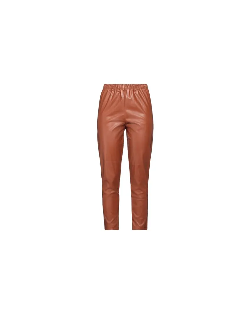 Della Ciana HOSEN & RÖCKE - Hosenauf YOOX.COM Lederfarben