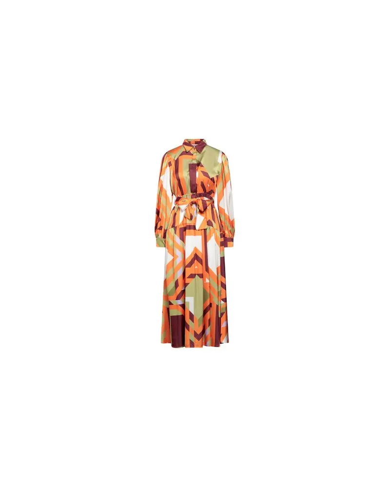 Think! KLEIDER - Midi-Kleiderauf YOOX.COM Orange