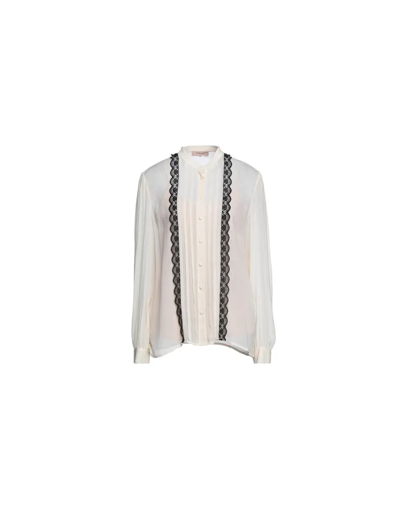 Twin-Set TOPS - Hemdenauf YOOX.COM Elfenbein