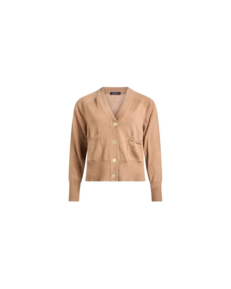 ARAGONA STRICKWAREN - Strickjackenauf YOOX.COM Kamel