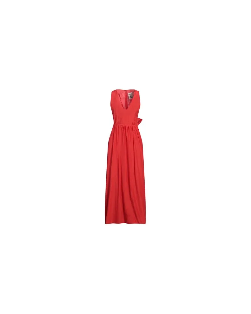 Semicouture KLEIDER - Maxi-Kleiderauf YOOX.COM Rot