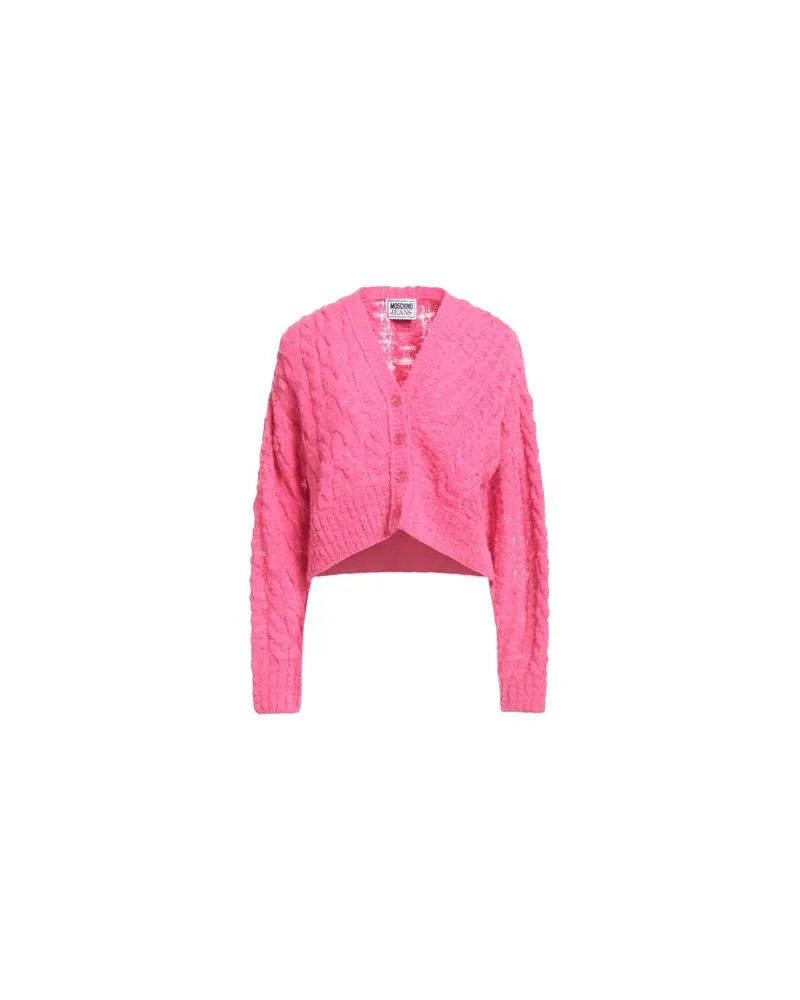 Moschino STRICKWAREN - Strickjackenauf YOOX.COM Fuchsia