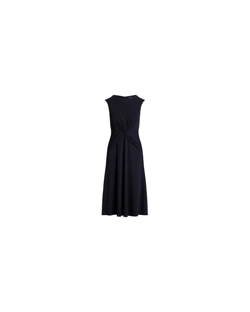 Ralph Lauren TWIST-FRONT JERSEY DRESS  - KLEIDER - Midi-Kleiderauf YOOX.COM Marineblau