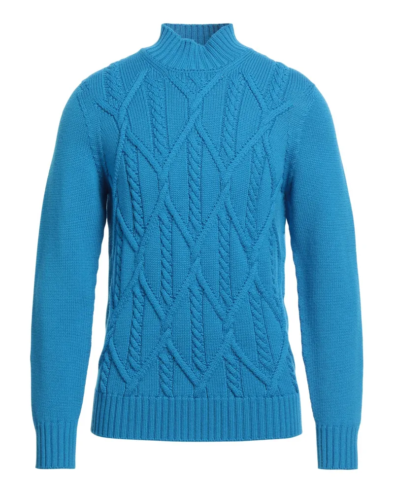 Drumohr  Rollkragenpullover Azurblau