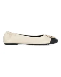 Tory Burch Ballerina Elfenbein