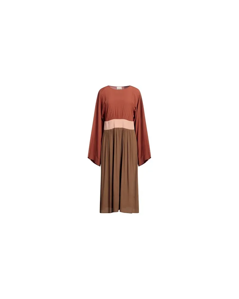 Semicouture KLEIDER - Midi-Kleiderauf YOOX.COM Braun