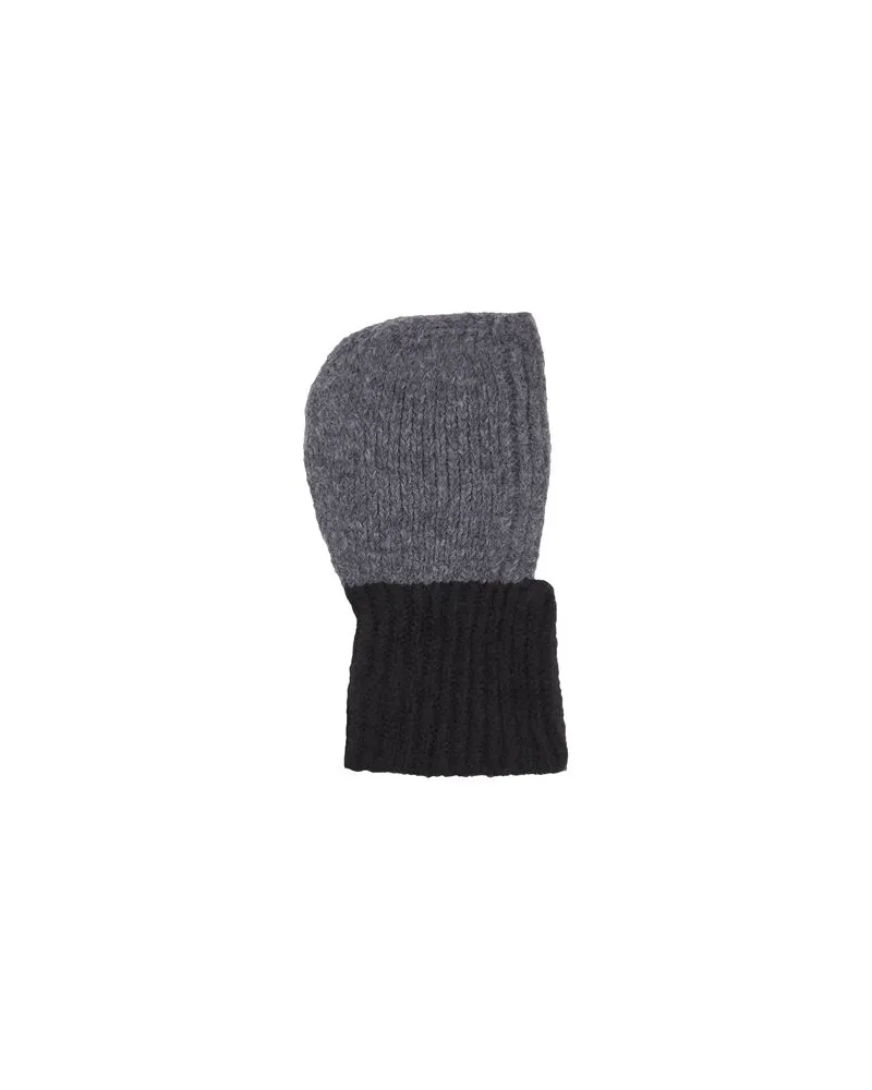8 by Yoox BICOLOR SOFT OPEN BALACLAVA - ACCESSOIRES - Mützen & Hüteauf YOOX.COM Schwarz