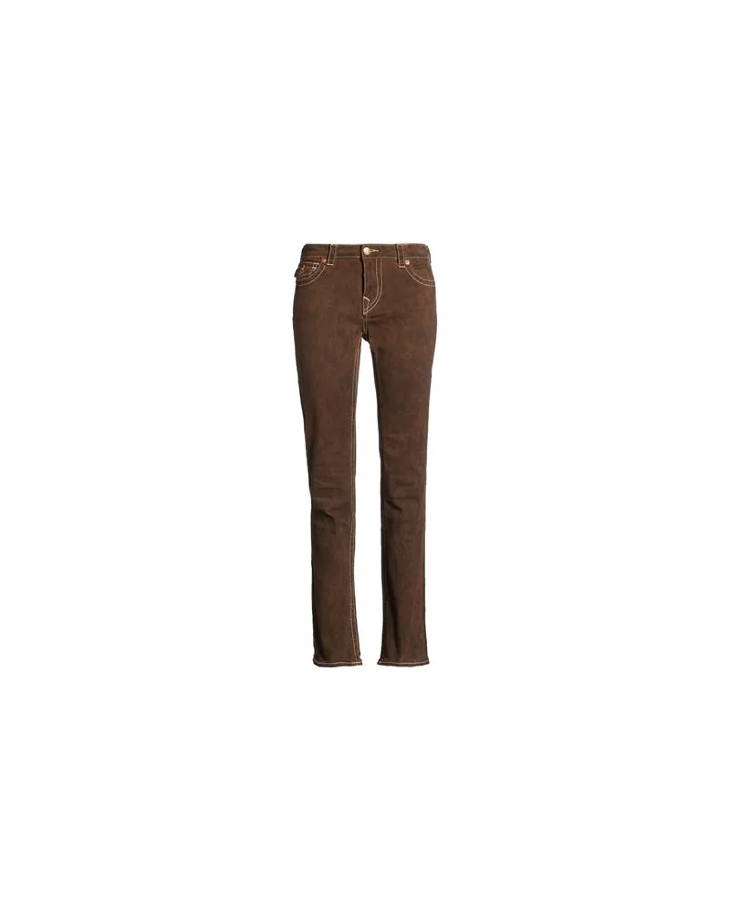 True Religion BECCA LOW RISE BOOTCUT   - HOSEN & RÖCKE - Jeanshosenauf YOOX.COM Braun