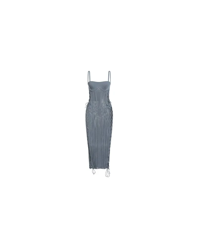 Dion Lee KLEIDER - Midi-Kleiderauf YOOX.COM Taubenblau