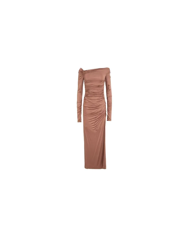 Helmut Lang KLEIDER - Maxi-Kleiderauf YOOX.COM Hellbraun