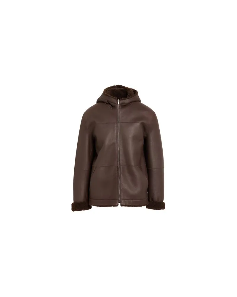 PT TORINO JACKEN & MÄNTEL - Shearling- & Kunstfellauf YOOX.COM Schokobraun