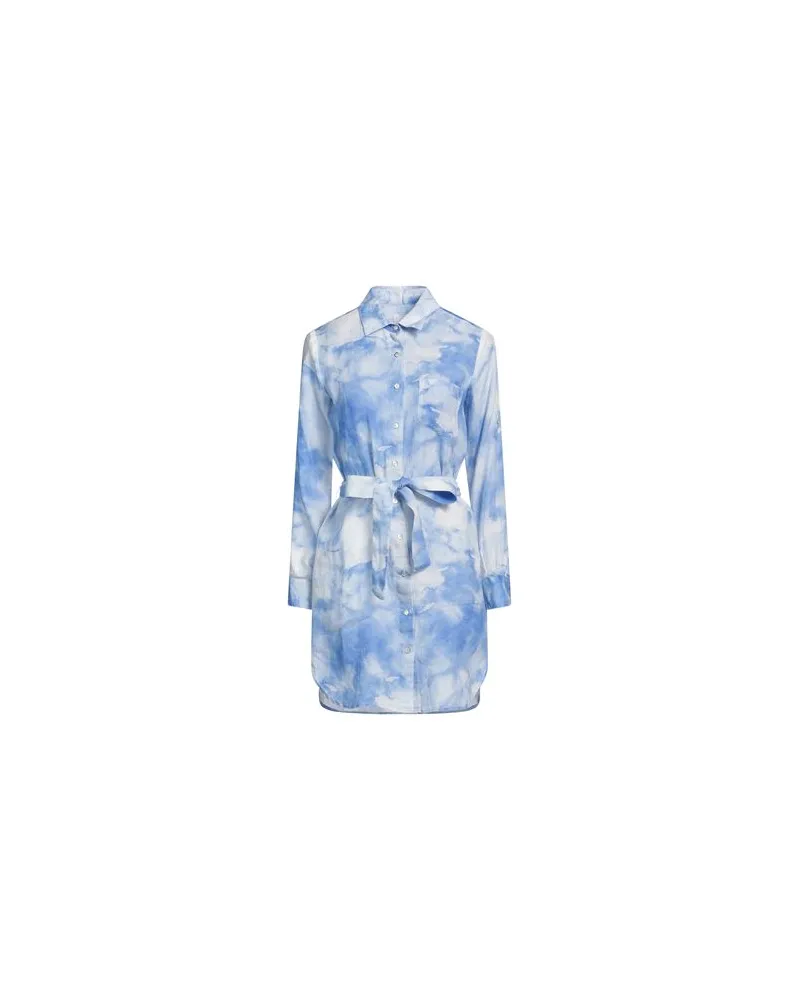 120% Lino KLEIDER - Mini-Kleiderauf YOOX.COM Azurblau