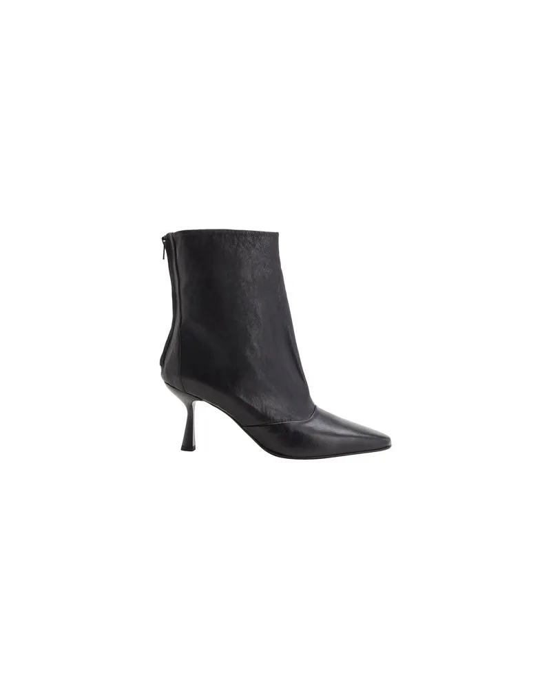 8 by Yoox LEATHER BACK-ZIP ANKLE BOOT  - SCHUHE - Stiefelettenauf YOOX.COM Schwarz