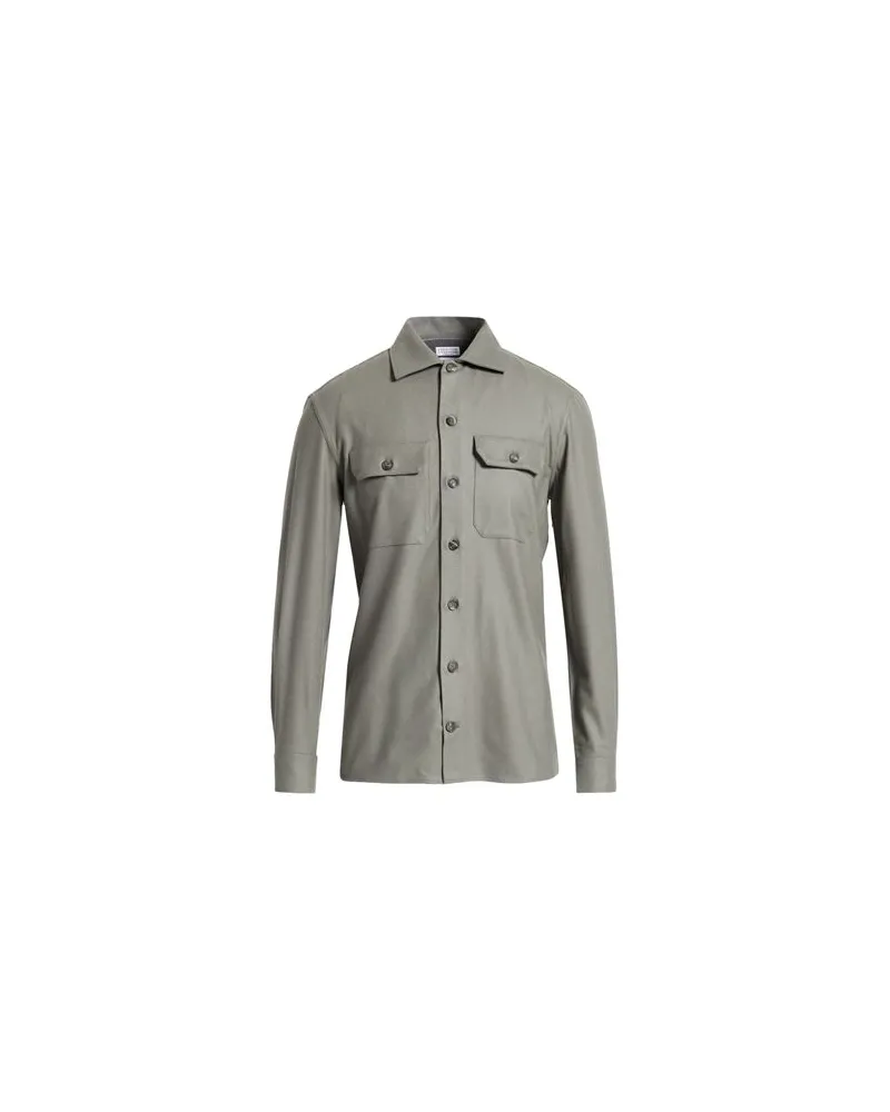 Brunello Cucinelli TOPS - Hemdenauf YOOX.COM Grau