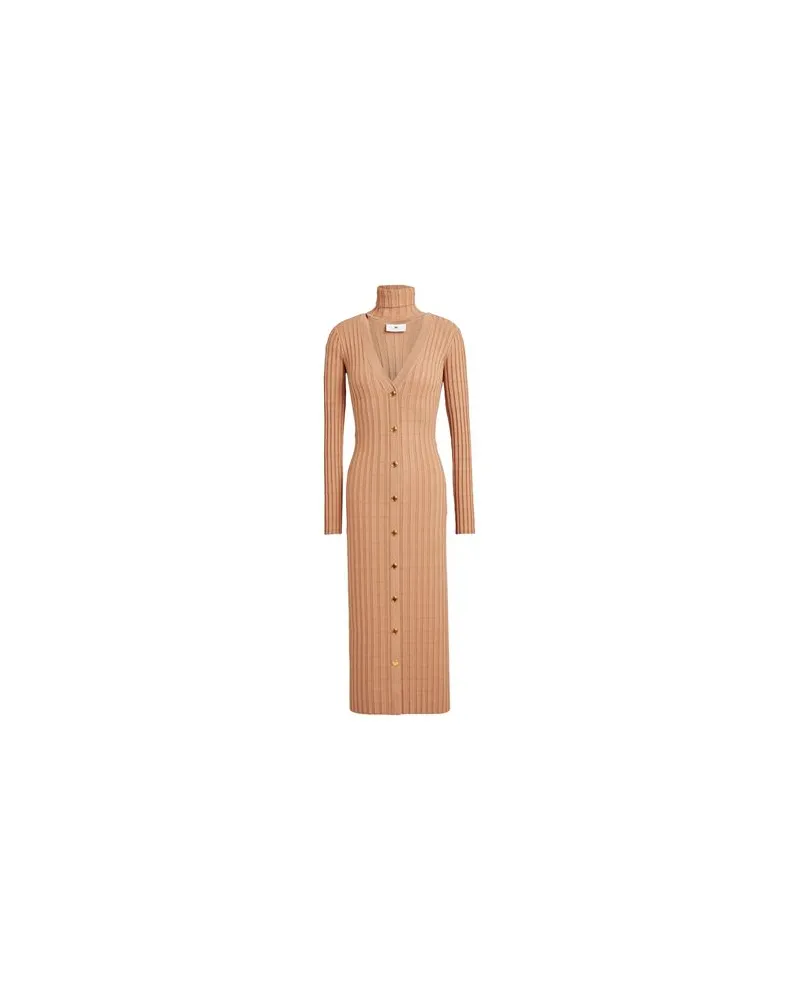 Elisabetta Franchi KLEIDER - Midi-Kleiderauf YOOX.COM Kamel
