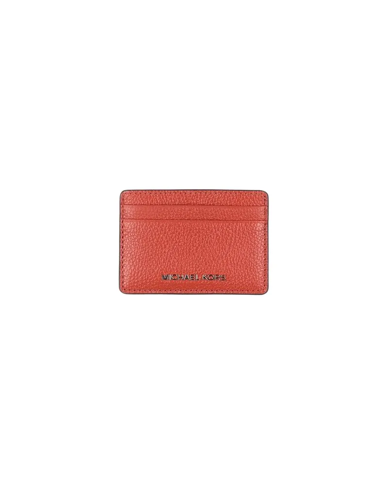 Michael Kors CARD HOLDER   - Kleinlederwaren - Kartenetuisauf YOOX.COM Rostrot