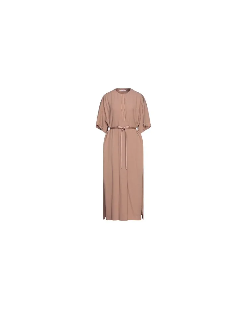 AGNONA KLEIDER - Maxi-Kleiderauf YOOX.COM Hellbraun