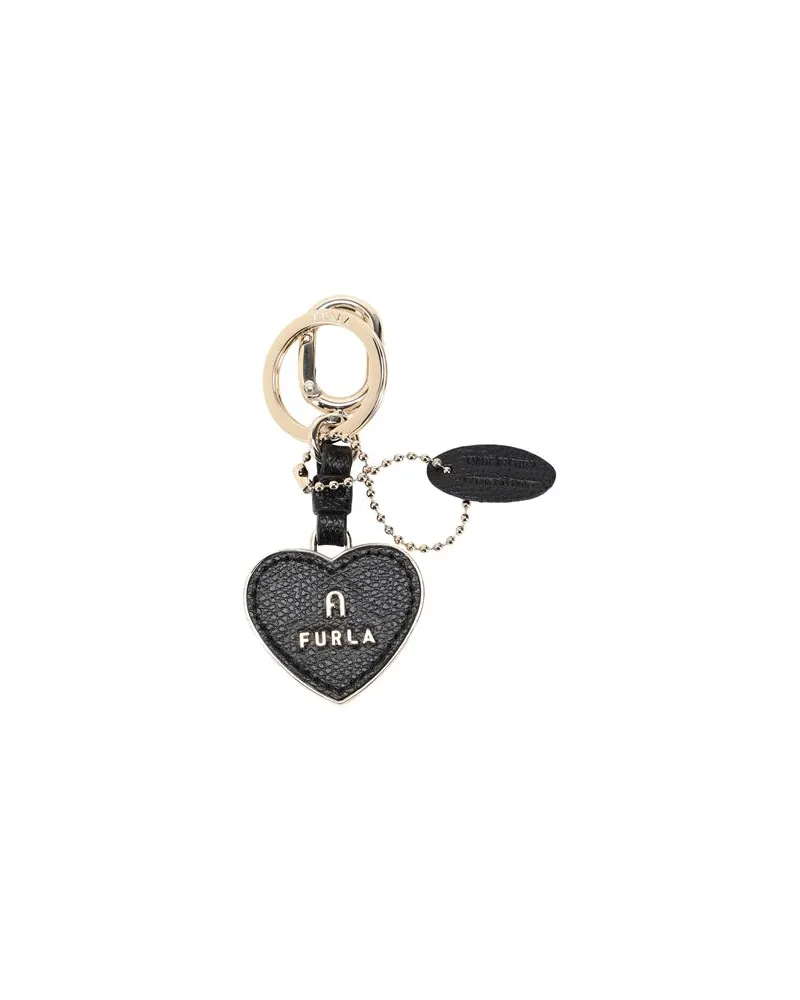 Furla MAGNOLIA KEYRING HEART - METALLO+ARES  - Kleinlederwaren - Schlüsselanhängerauf YOOX.COM Schwarz