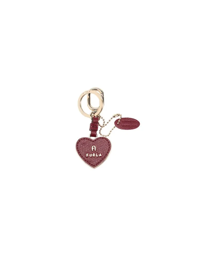 Furla MAGNOLIA KEYRING HEART - METALLO+ARES  - Kleinlederwaren - Schlüsselanhängerauf YOOX.COM Bordeaux