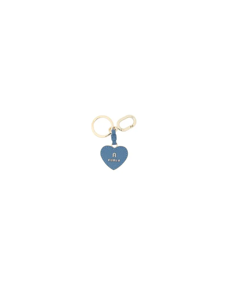 Furla MAGNOLIA KEYRING HEART - METALLO+ARES  - Kleinlederwaren - Schlüsselanhängerauf YOOX.COM Taubenblau