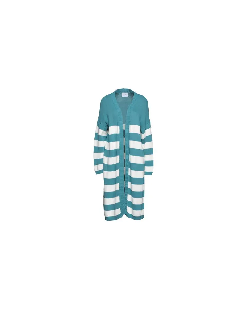 Soallure STRICKWAREN - Strickjackenauf YOOX.COM Blaugrau