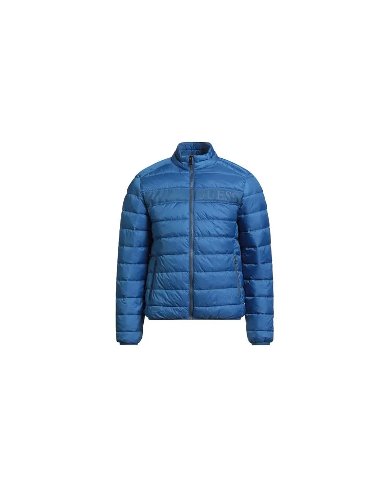 Guess JACKEN & MÄNTEL - Pufferjacken & Daunenjackenauf YOOX.COM Blau
