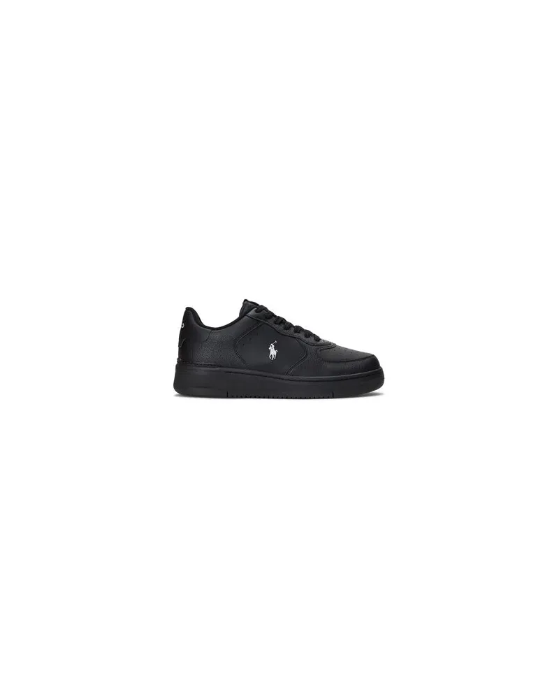 Ralph Lauren MASTERS COURT LEATHER SNEAKER  - SCHUHE - Sneakersauf YOOX.COM Schwarz