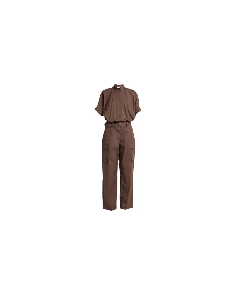 Brunello Cucinelli OVERALLS - Jumpsuitsauf YOOX.COM Dunkelbraun