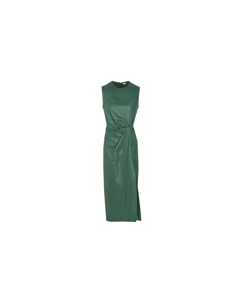 8 by Yoox LEATHER DRAPE & KNOT PENCIL MIDI DRESS  - KLEIDER - Midi-Kleiderauf YOOX.COM Grün